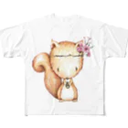 オーストラリアモニークデジタルアートグッズ♡　desighd by Monique のボヘミアンリス All-Over Print T-Shirt