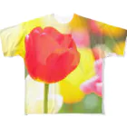 HAPPY TULIPのHAPPY TULIP RED All-Over Print T-Shirt