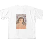 Chiyon 水彩とお花のアートのラベンダーの花言葉 All-Over Print T-Shirt