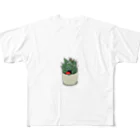 Yoko.Ryu_plants(ヨコリュー)のYoko.Ryu_plants_公式グッズ(鉢入り文字なし) フルグラフィックTシャツ