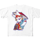 目赤の和兎　弐 フルグラフィックTシャツ