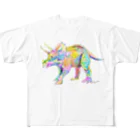 こっちみんとのトリケラトプス All-Over Print T-Shirt