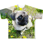 マンモスショップの犬の服 All-Over Print T-Shirt