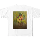 アーキ＆アートの『花瓶の中のミモザ』 フルグラフィックTシャツ