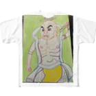 エド・ワード【江戸鉾の愛殿原】。の金剛力士像　阿形 All-Over Print T-Shirt