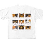 ふわにゃんshopのうちのミケちゃん All-Over Print T-Shirt