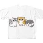 ふわにゃんshopののんびりにゃんず フルグラフィックTシャツ