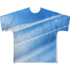 ArtWillの飛行機雲 フルグラフィックTシャツ