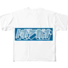 とぼけがおのhiscore tobokegao logo blue フルグラフィックTシャツ