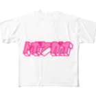 とぼけがおのhiscore tobokegao logo pink フルグラフィックTシャツ