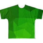 gemgemshopのポリゴン (緑) All-Over Print T-Shirt