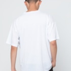B-catの微生物パターン赤_フルグラTシャツ All-Over Print T-Shirt :model wear (back)