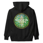 💖宇宙整体♪🌈♪こころからだチャンネル♪💖のFlower of  Life waving  🌈LOGO version Heavyweight Hoodie