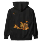 cuuyabowのチャリ・デ・キャンプ　オレンジモザイク Heavyweight Hoodie