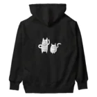 にゃーものお店のくろねこずホワイト Heavyweight Hoodie