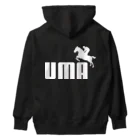 牛川 暗のグッズショップのUMA（白） ヘビーウェイトパーカー