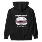 Burgers&Fries Sakura_SakuのBurgers&Fries Sakura_Saku ロゴアイテム（ホワイト） Heavyweight Hoodie