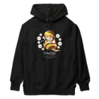 カワウソとフルーツのBaby Otters Honey（文字白色） Heavyweight Hoodie