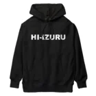 HI-IZURUのHIｰIZURU（白文字）背中にHINOMARU国　国旗　ヘビーウェイトパーカー ヘビーウェイトパーカー