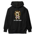 HI-IZURUのいずる丸　うしろにHI-IZURU（赤文字・縦）ヘビーウェイトパーカー（濃色仕様） Heavyweight Hoodie