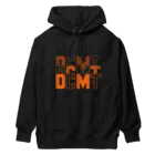 ドコデモモタード*DOCOMOTAのBack:3D DOCOMOTA  F:DCMT Logo オレンジ Heavyweight Hoodie