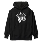 QUQU_WORKSのモヒカンスカル ホワイト Heavyweight Hoodie