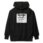 QUQU_WORKSのノーミュージックノーライフ アンプデザイン ホワイト Heavyweight Hoodie