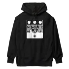 QUQU_WORKSのノーミュージックノーライフ ビッグマフデザイン ホワイト Heavyweight Hoodie