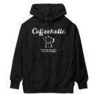 かえる商店のCOFFEEHOLIC white logo ヘビーウェイトパーカー