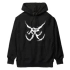 Hachijuhachiの死　DEATH METAL LOGO WHITE ヘビーウェイトパーカー