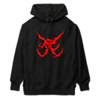 Hachijuhachiの死　DEATH METAL LOGO RED ヘビーウェイトパーカー