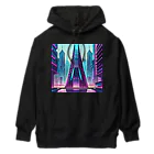 のんびりアート工房のサイバーパンク都市 Heavyweight Hoodie