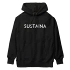 Sustaina ShopのSUSTAINAネームのみ（文字ホワイト） ヘビーウェイトパーカー