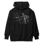 福 紀心 の 作品グッズの線12　白 Heavyweight Hoodie