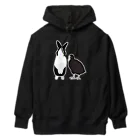 黒白部のダッチうさぎ(立)とオオバン Heavyweight Hoodie