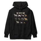 豆つぶのSighthound Friends(濃色推奨) Heavyweight Hoodie