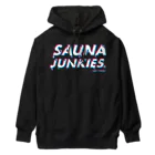 SAUNA JUNKIES | サウナジャンキーズのメルティー・ロゴ（トランスカラー/黒） ヘビーウェイトパーカー