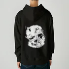 grau und mattのCats And Skulls White ヘビーウェイトパーカー