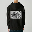 Skull sectionのバイクとドクロ（黒メイン） Heavyweight Hoodie