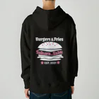 Burgers&Fries Sakura_SakuのBurgers&Fries Sakura_Saku ロゴアイテム（ホワイト） Heavyweight Hoodie