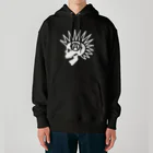 QUQU_WORKSのモヒカンスカル ホワイト Heavyweight Hoodie