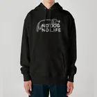 ぽぴーぴぽーのNO DOG NO LIFE(白線) Heavyweight Hoodie