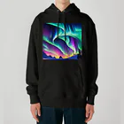 のんびりアート工房の北極のオーロラ Heavyweight Hoodie