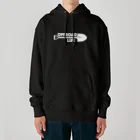 QUQU_WORKSのオフロードライフ スコップデザイン クロカン ホワイト Heavyweight Hoodie