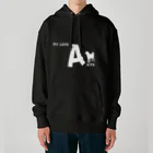 onehappinessのMY LOVE AKITA（秋田犬）　ホワイト Heavyweight Hoodie