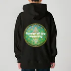 💖宇宙整体♪🌈♪こころからだチャンネル♪💖のFlower of  Life waving  🌈LOGO version Heavyweight Hoodie