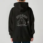 トシゾーのSUZURIのとこのキュウコン（白抜き・アーチ文字） Heavyweight Hoodie