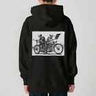 Skull sectionのバイクとドクロ（黒メイン） Heavyweight Hoodie