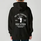 【SALE】Tシャツ★1,000円引きセール開催中！！！kg_shopの[★バック] GOUT ATTACK (文字ホワイト) Heavyweight Hoodie