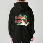 イラスト MONYAAT のバックプリント 鴨カモ カモかも B Heavyweight Hoodie